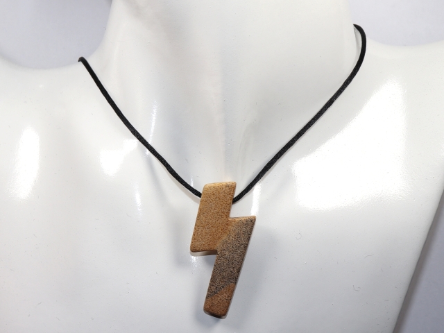 picture jasper with cord or silver 925