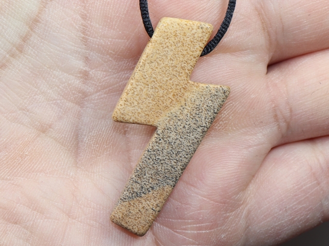 picture jasper with cord or silver 925