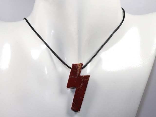 brecciated jasper with cord or silver 925