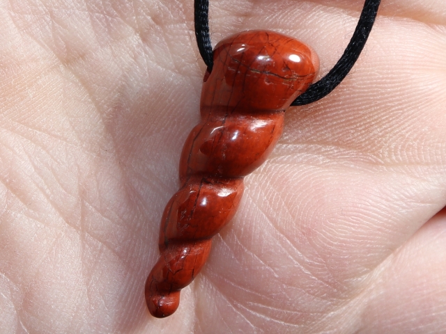 red jasper with cord or silver 925