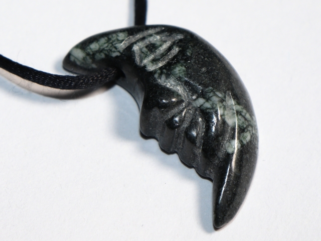 chrysanthemum stone with cord or silver 925