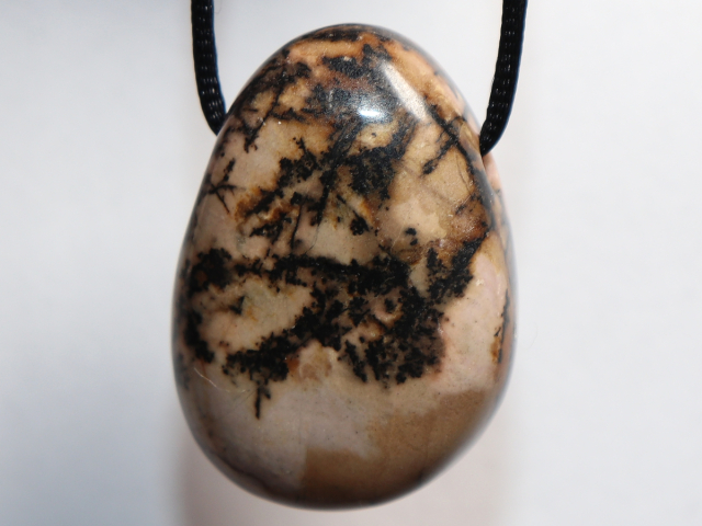 Preview: rhodonite with cord or silver 925