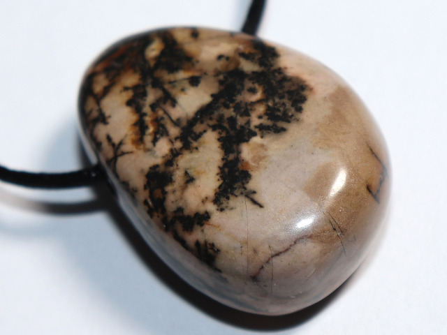 rhodonite with cord or silver 925