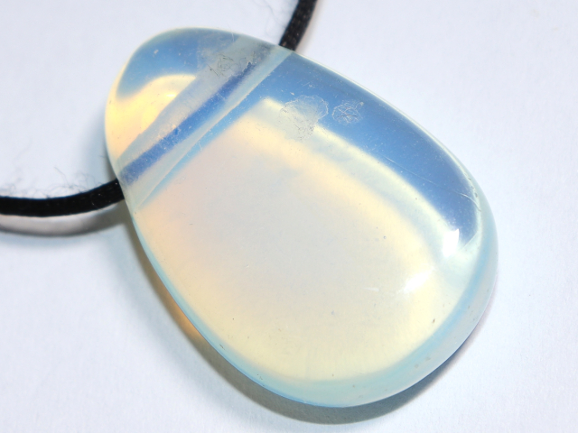 opal glass with cord or silver 925