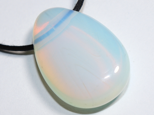 opal glass with cord or silver 925