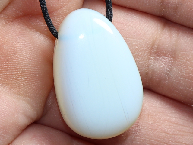 opal glass with cord or silver 925