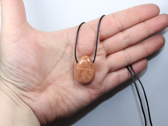 moonstone with cord or silver 925