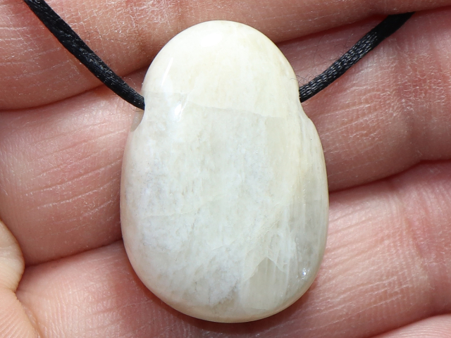 moonstone with cord or silver 925