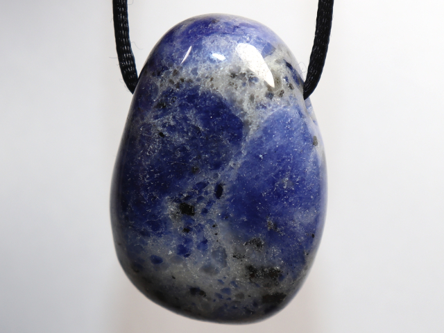 sodalite with cord or silver 925
