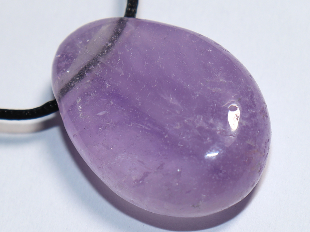 amethyst with cord or silver 925
