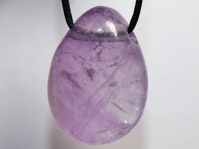 amethyst with cord or silver 925