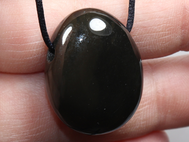 onyx with cord or silver 925
