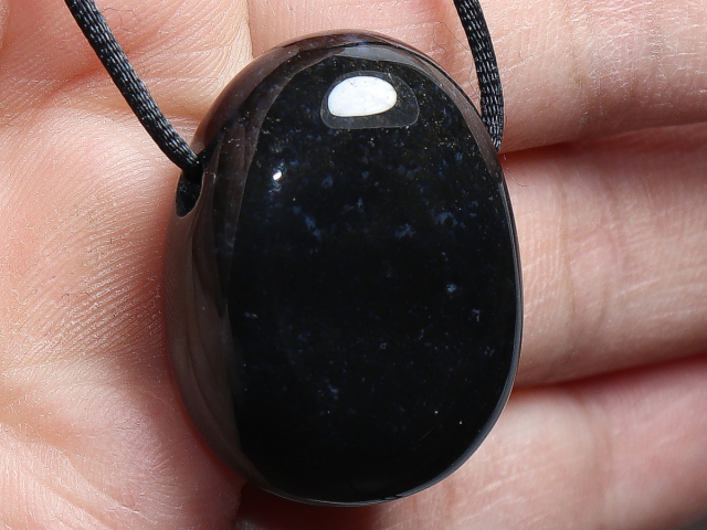 onyx with cord or silver 925