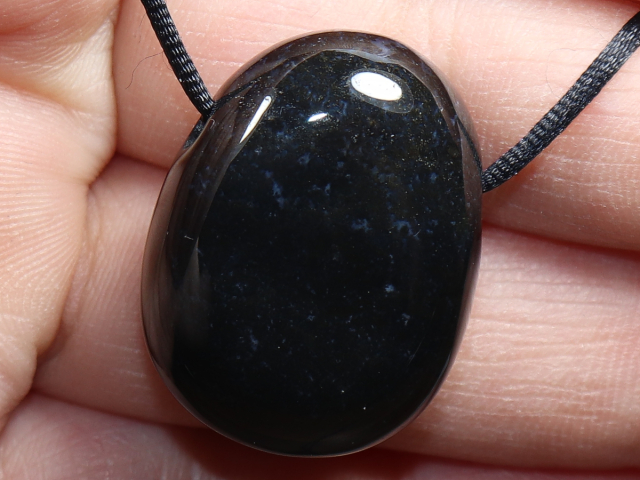 onyx with cord or silver 925