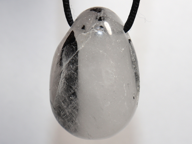 Preview: tourmaline quartz with cord or silver 925