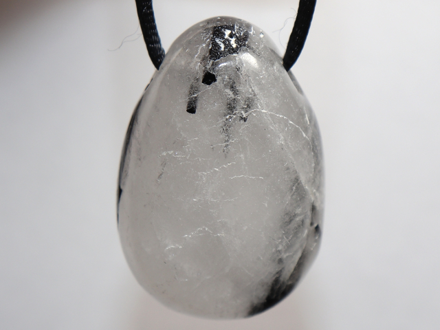 Preview: tourmaline quartz with cord or silver 925