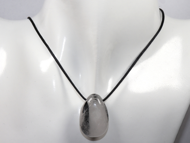 Preview: tourmaline quartz with cord or silver 925