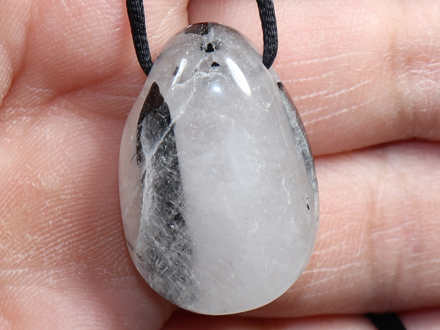 tourmaline quartz with cord or silver 925