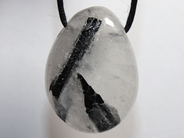 tourmaline quartz with cord or silver 925