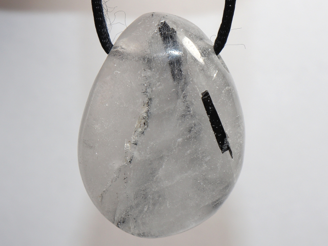 Preview: tourmaline quartz with cord or silver 925