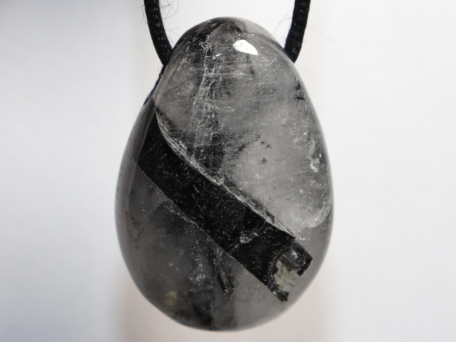 Preview: tourmaline quartz with cord or silver 925