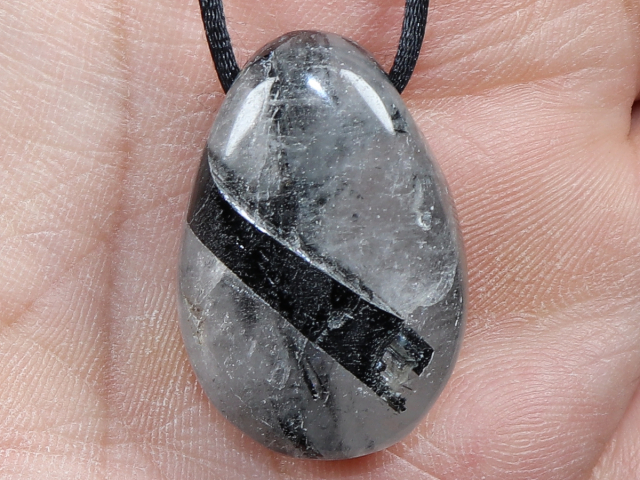 tourmaline quartz with cord or silver 925