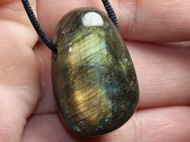 labradorite with cord or silver 925