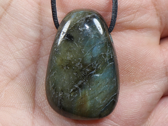 labradorite with cord or silver 925