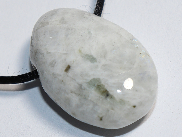 Preview: white labradorite with cord or silver 925