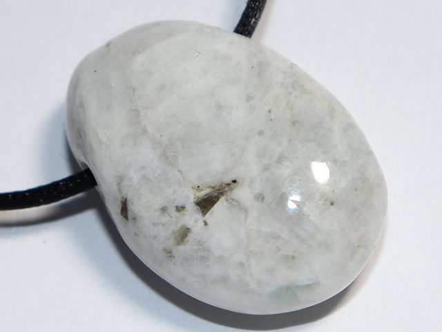 white labradorite with cord or silver 925