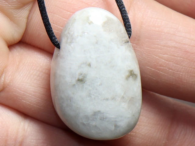 white labradorite with cord or silver 925
