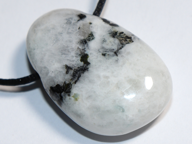 white labradorite with cord or silver 925