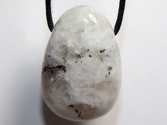 Preview: white labradorite with cord or silver 925