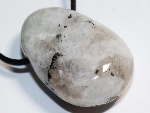 white labradorite with cord or silver 925
