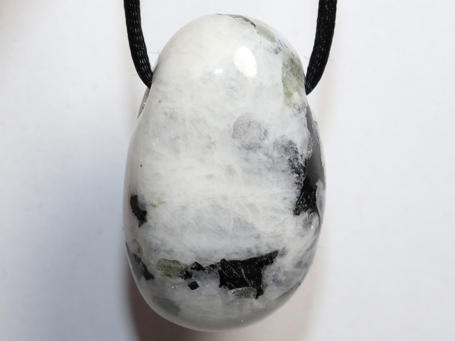 Preview: white labradorite with cord or silver 925