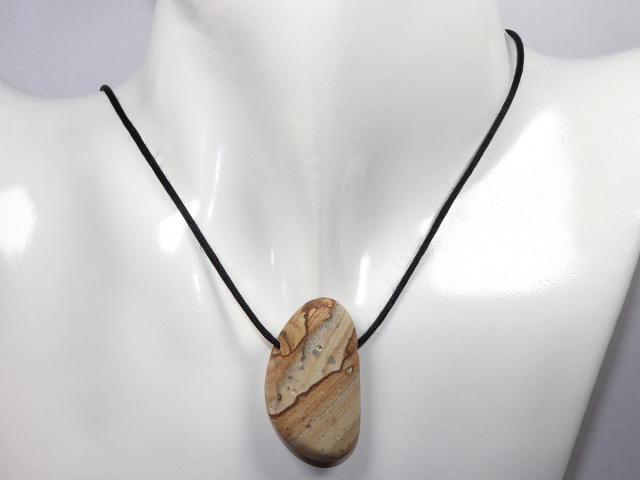 Preview: picture jasper with cord or silver 925