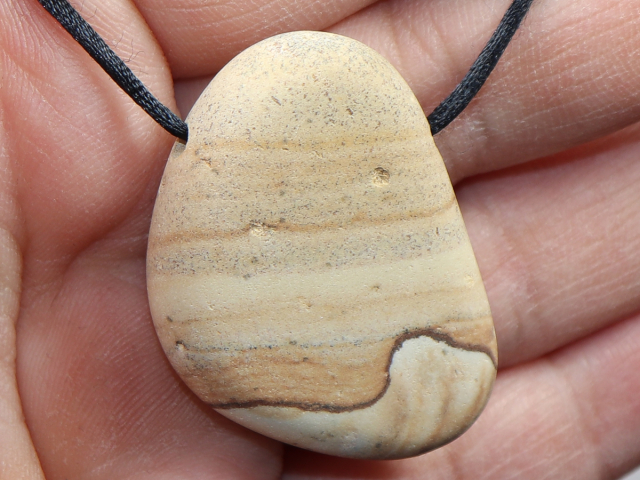 picture jasper with cord or silver 925