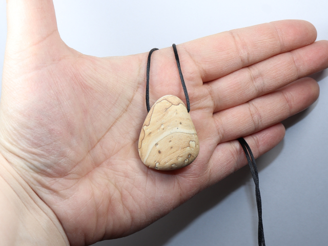 picture jasper with cord or silver 925
