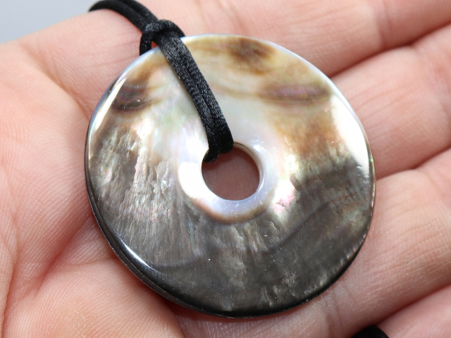abalone shell with cord