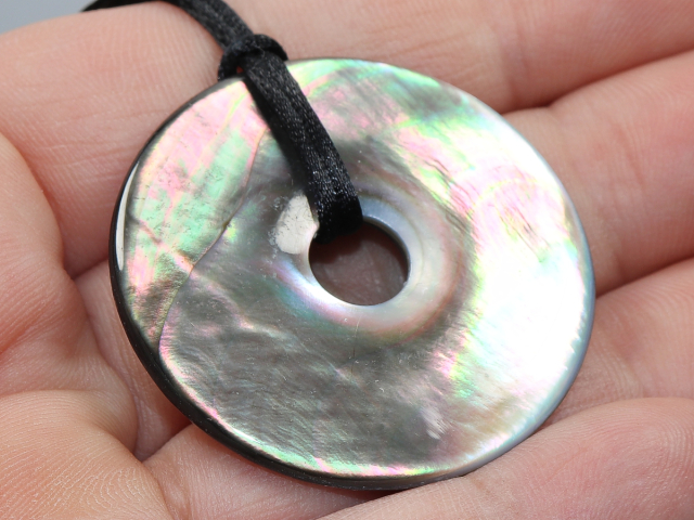 abalone shell with cord