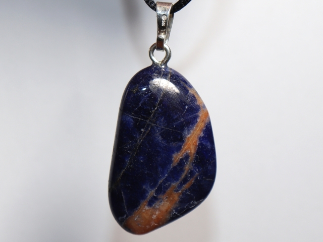 sodalite with cord or silver 925