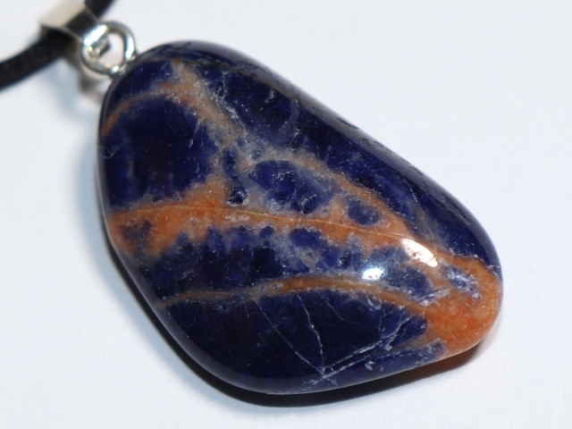 sodalite with cord or silver 925