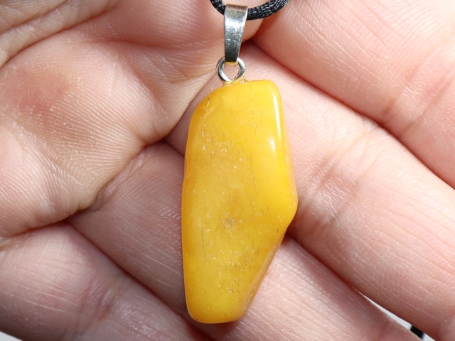 amber with cord or silver 925