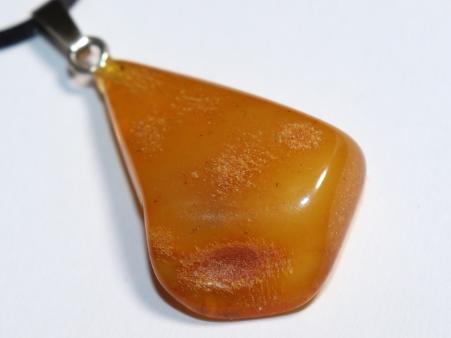 amber with cord or silver 925