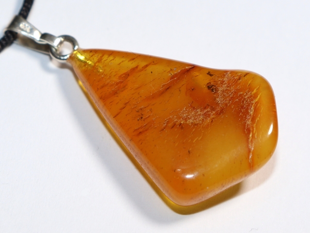 amber with cord or silver 925