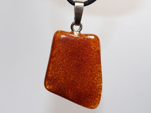 amber with cord or silver 925