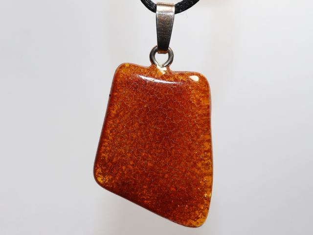 amber with cord or silver 925