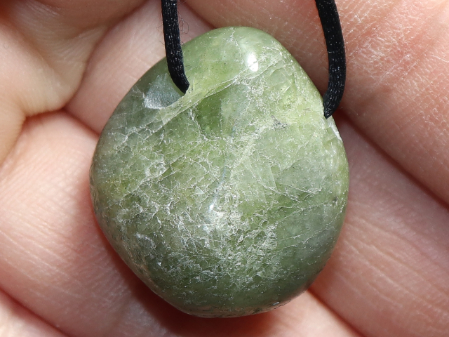 peridot with cord or silver 925