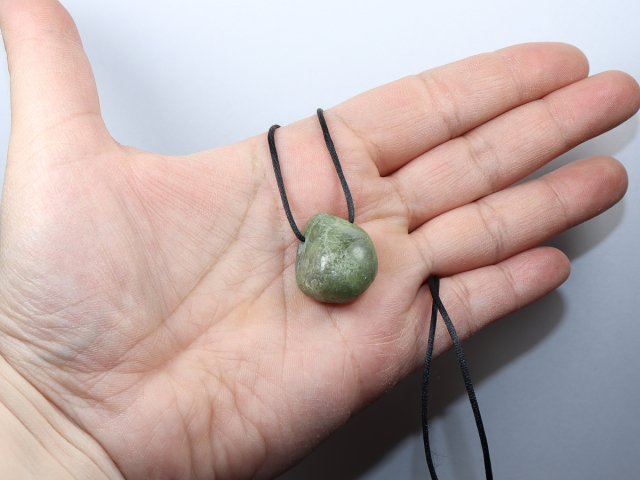 peridot with cord or silver 925