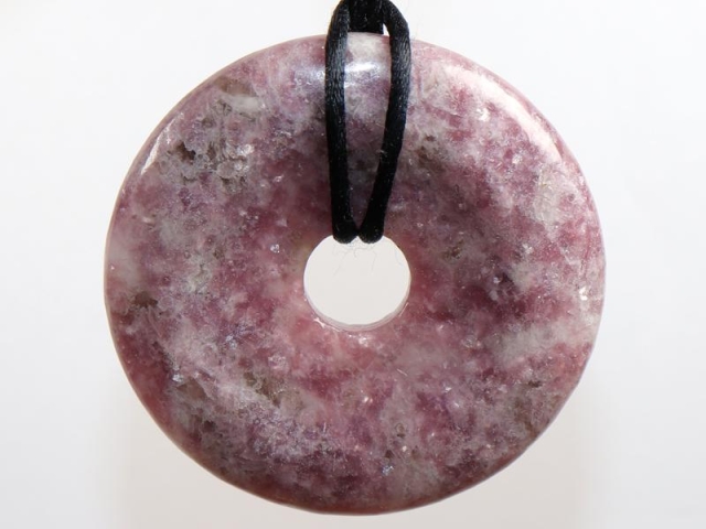 Details about   Lepidolite Donut transition Light Colours-40 mm With Black Cotton Wax Cord 